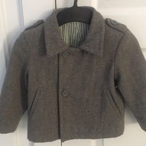EGG baby toddler pea grey jacket size 2